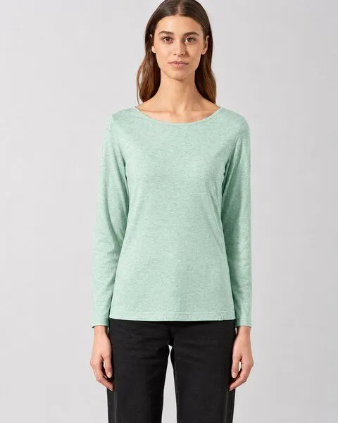 HempAge HempAge Langarmshirt Yakwolle/Hanf/Biobaumwolle, Menta(grün), – Produktbild 1 von 4