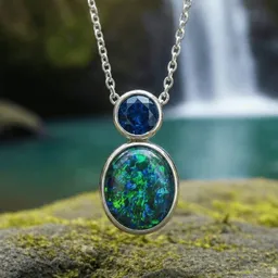 Spirit of Island Spirit of Island Kette mit Anhänger | Opal & Saphir – Produktbild 1 von 1