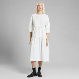 Dedicated DEDICATED Kleid Fejan Seersucker- Off White – Produktbild 1 von 1