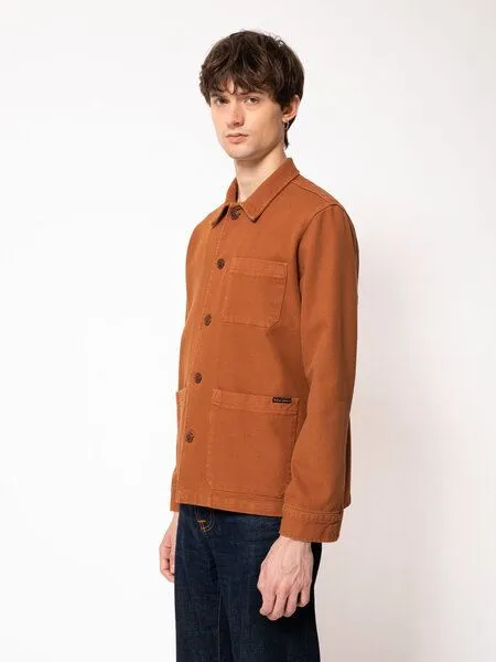 Nudie Jeans Worker Jacket BARNEY von Nudie Jeans, Burnt orange (braun), – Produktbild 2 von 3