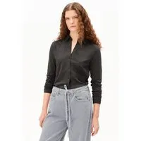 ARMEDANGELS ARMEDANGELS NALAANNIA Damen Bluse aus Bio-Baumwoll Mix, Steel melange, – Produktbild 1 von 1