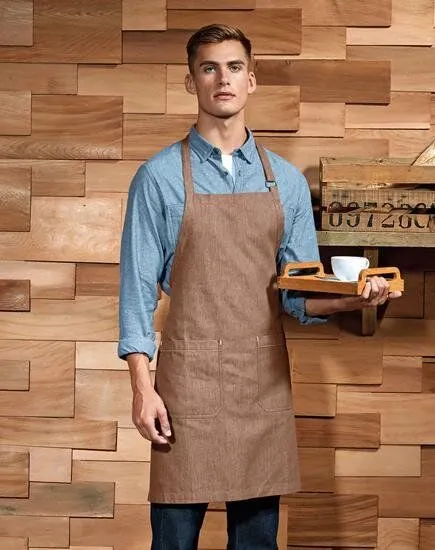 Premier Workwear Premier Workwear Latzschürze (Bio Baumwolle) Denim Grillschürze Küchenschürze, Black denim, – Produktbild 1 von 3