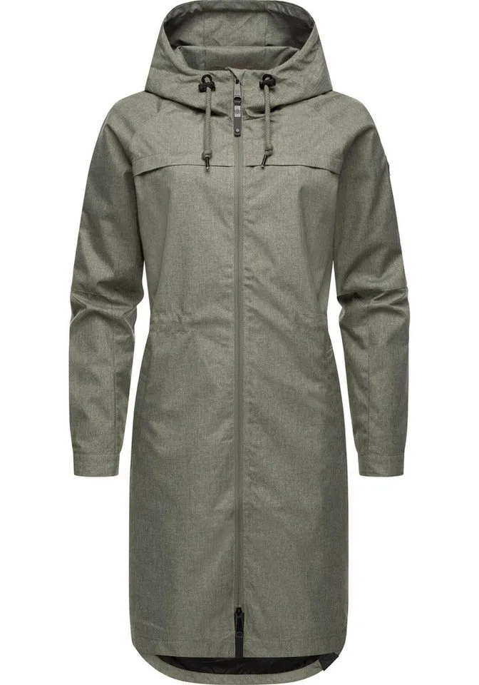ragwear ragwear Outdoorjacke Belinka Wasserdichte lange und sehr leichte Übergangsjacke, Grün, – Produktbild 1 von 2