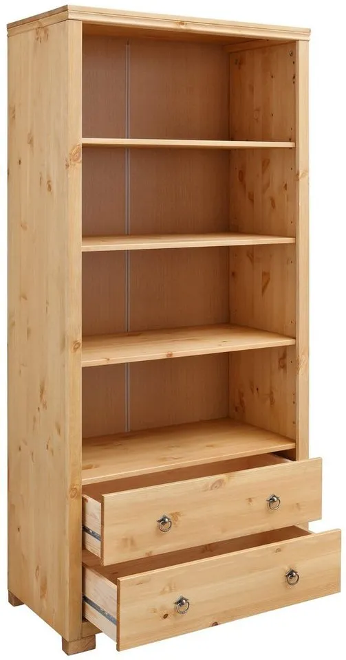 OTTO home Standregal Gotland, Breite 80 cm, Höhe 178 cm, aus massiver Kiefer, FSC®, Beige, – Produktbild 4 von 5