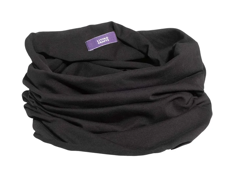 Living Crafts Living Crafts Unisex Multifunktionstuch (95% Bio-Baumwolle; 5% Elasthan), Schwarz, – Produktbild 3 von 5