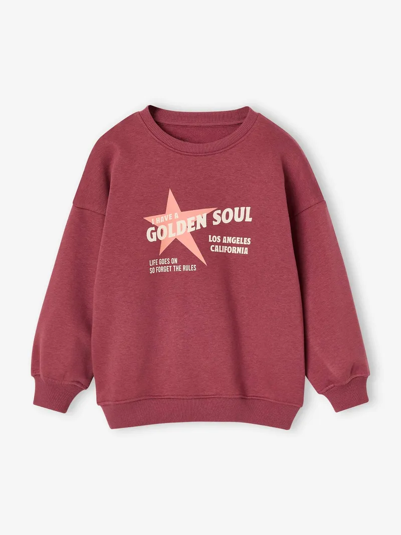 Vertbaudet Mädchen Sweatshirt mit Leggings, Dunkelviolett, – Produktbild 4 von 4