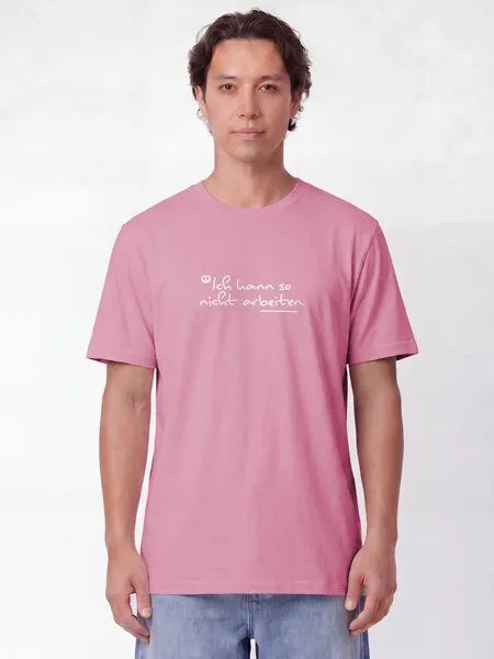 watapparel watapparel T-Shirt Unisex Ich kann so nicht arbeiten, Bubble pink, – Produktbild 2 von 2
