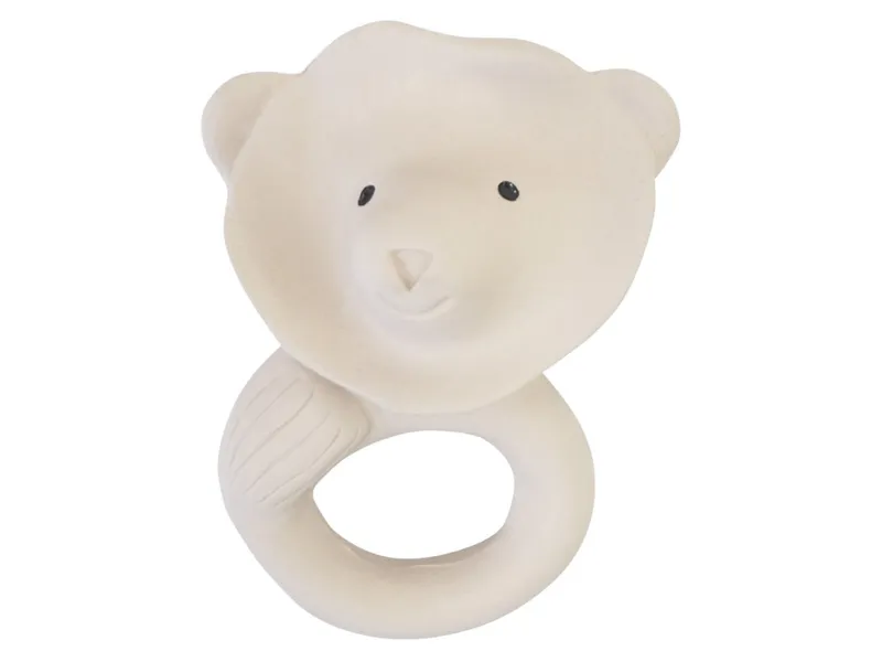 Kikadu Kikadu Naturkautschuk Beißring und Greifling Löwe Maße 14 x 9 x 4,5 cm, Natur, – Produktbild 1 von 2