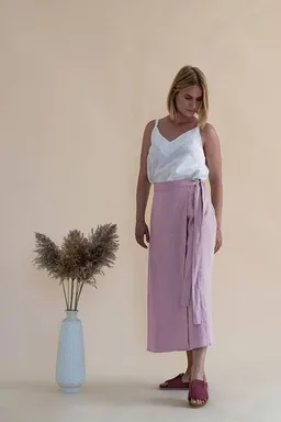 gust. gust. Leinen-Wickelrock - Linen Wrap Skirt - 100% Bio-Leinen – Produktbild 1 von 1
