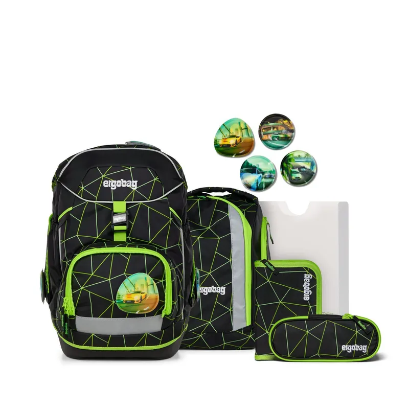 Ergobag Ergobag pack LUMI Editon 6-teiliges Schulrucksack-Set 2025 CyBär Race, Black, – Produktbild 1 von 1