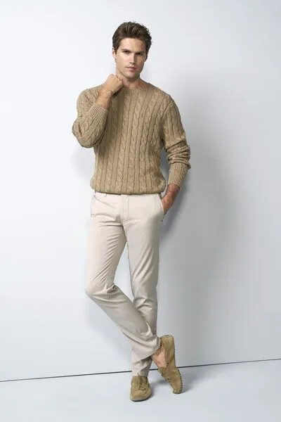 M 5 BY MEYER M 5 BY MEYER Chino mit Stretchbund, Beige (beige), – Produktbild 1 von 5