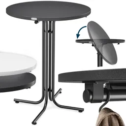 Casaria® Stehtisch Grau Ø70x110cm klappbar Outdoor höhenverstellbar bis 100kg – Produktbild 1 von 1