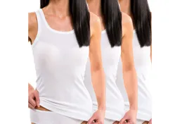 HERMKO Unterhemd 1325 (Pack, 3er) 100 % Bio-Baumwolle Longshirt Tank Top Basic Übergrößen – Produktbild 1 von 1