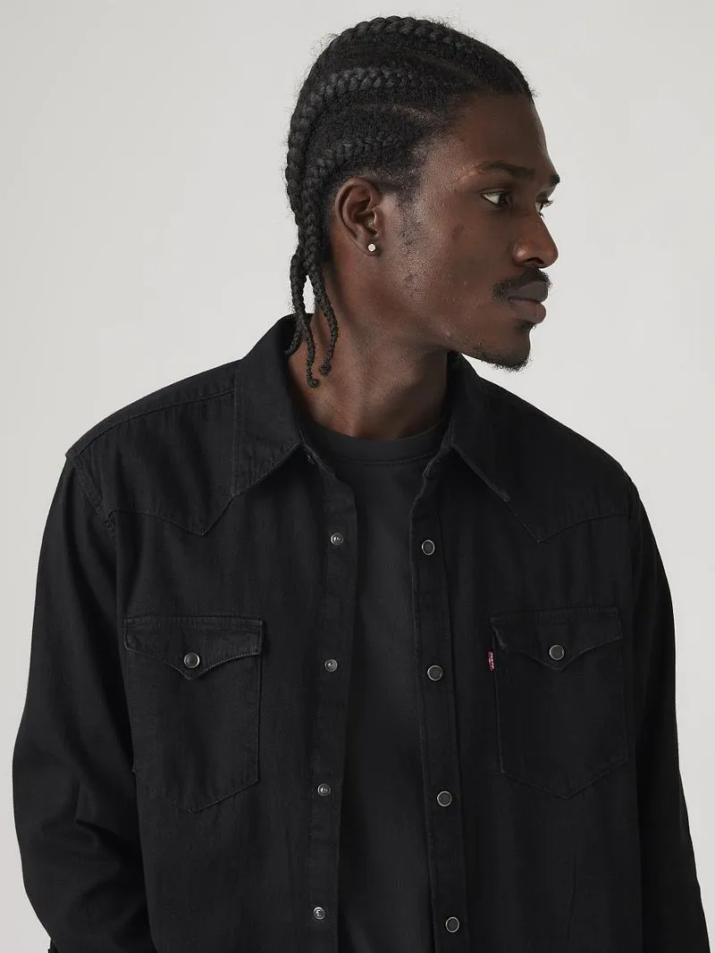 Levis Levi's Barstow Hemd Schwarz - Größe S, Schwarz, – Produktbild 3 von 5