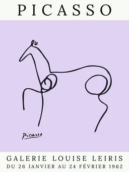 Photocircle Photocircle Poster / Leinwandbild - Picasso Pferd – lila – Produktbild 1 von 1