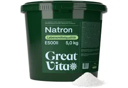 GreatVita Backzutat Natron Pulver 5kg Eimer Lebensmittelqualität - Baking Soda – Produktbild 1 von 1