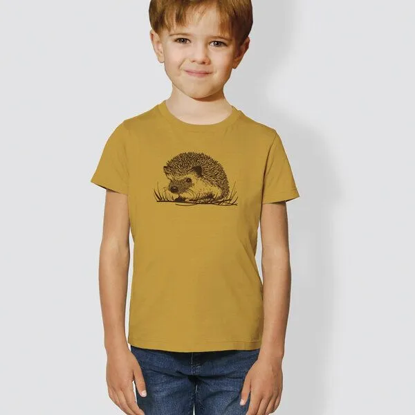little kiwi little kiwi Kinder T-Shirt, "Igel", Ocker, – Produktbild 1 von 2