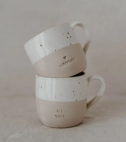 Eulenschnitt Eulenschnitt Cappuccinotasse aus Steingut, Weiss, – Produktbild 4 von 4