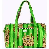 KIKOONI KIKOONI handgefertigte große Baumwolltasche "K. Shopper", Poppy tiger green, – Produktbild 1 von 1