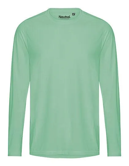 Neutral Neutral® Herren / Unisex Langarm T-Shirt Rundhals Recycled Sportshirt Unterziehshirt, Grün (mint), – Produktbild 3 von 4
