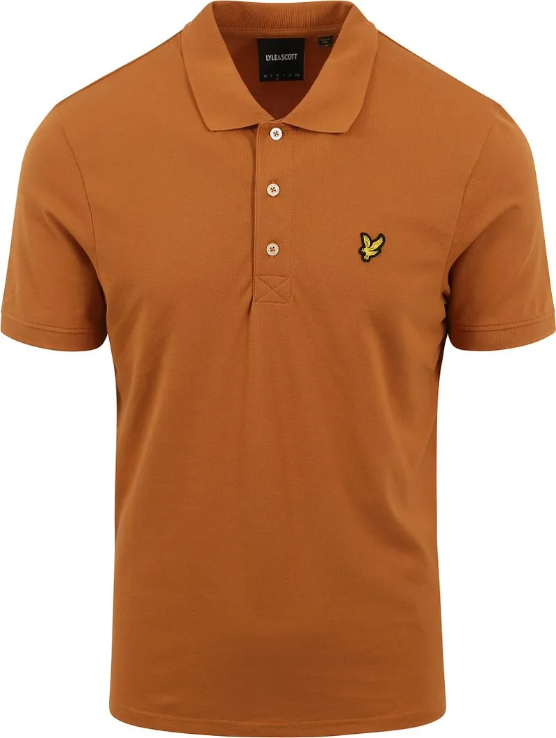 Lyle and Scott Lyle und Scott Polo Plain Orange - Größe M, Orange, – Produktbild 2 von 3