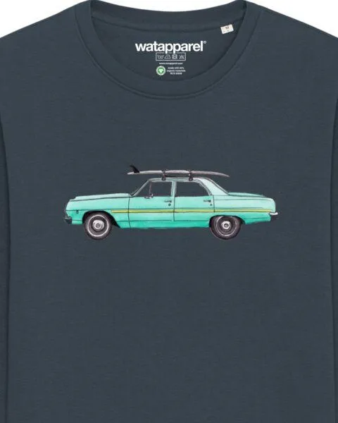 watapparel watapparel Sweatshirt Unisex Surf Car, India ink grey, – Produktbild 3 von 3