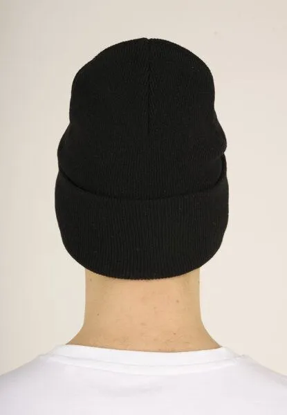 KnowledgeCotton Apparel KnowledgeCotton Apparel Mütze - LEAF Beanie organic wool - GOTS, Schwarz (black jet), – Produktbild 4 von 4