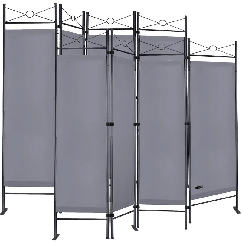 Casaria® Paravent Lucca 2er-Set Anthrazit 180x163cm, Anthrazit, – Produktbild 1 von 2