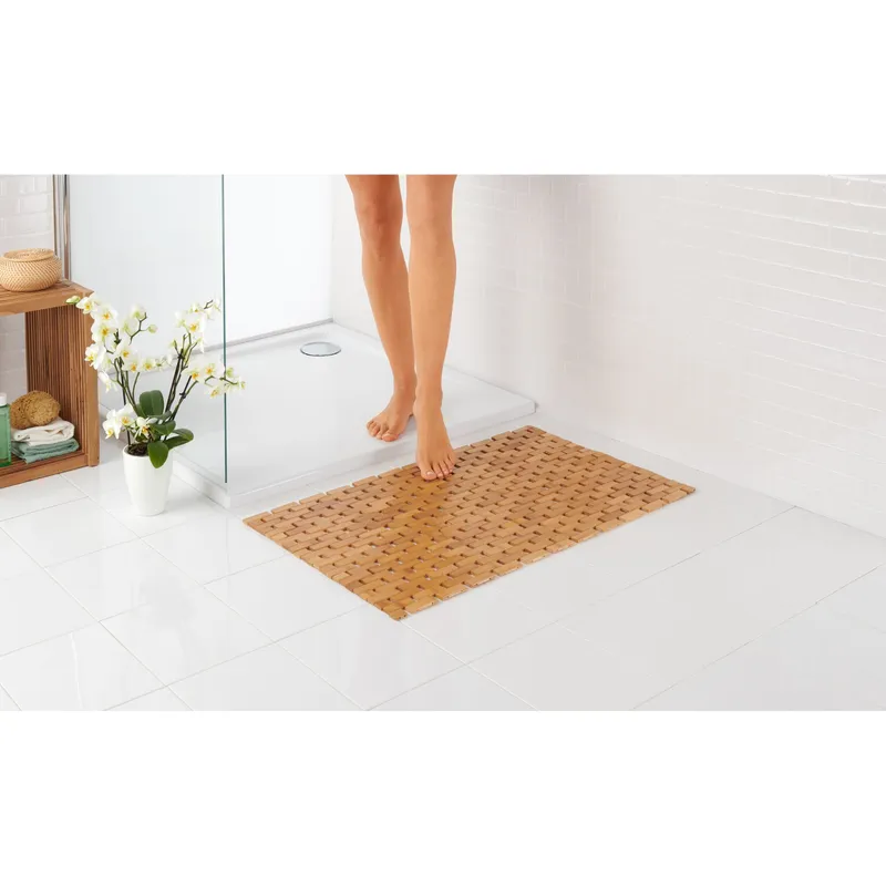 Croll & Denecke Croll & Denecke Badematte aus Bambus, rutschfest, Natur, – Produktbild 3 von 4