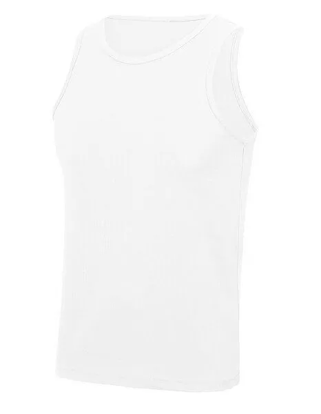 Just Cool Just Cool Muskelshirt Ärmellos Recyceltes Polyester, Weiß, – Produktbild 2 von 3