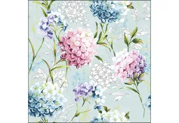 Ambiente Luxury Paper Products Papierserviette, Servietten Papier 33x33cm 3-lagig mit Hortensien Blumen Motiv 20 Stück – Produktbild 1 von 1