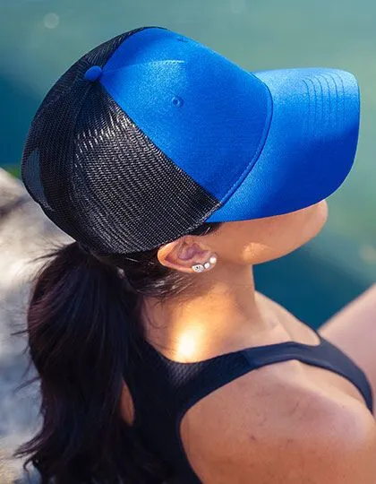Atlantis Headwear Atlantis Headwear Zion Cap Mesh zweifarbig aus Recyceltem Polyester, Navy/navy, – Produktbild 2 von 2
