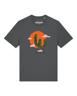 watapparel watapparel T-Shirt Unisex Kaktus im Sonnenuntergang – Produktbild 1 von 1