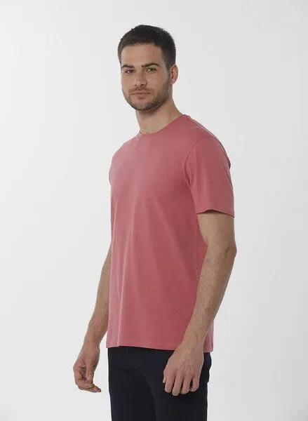 ORGANICATION ORGANICATION Basic T-Shirt aus Bio-Baumwolle, Rose(desert rose), – Produktbild 3 von 3