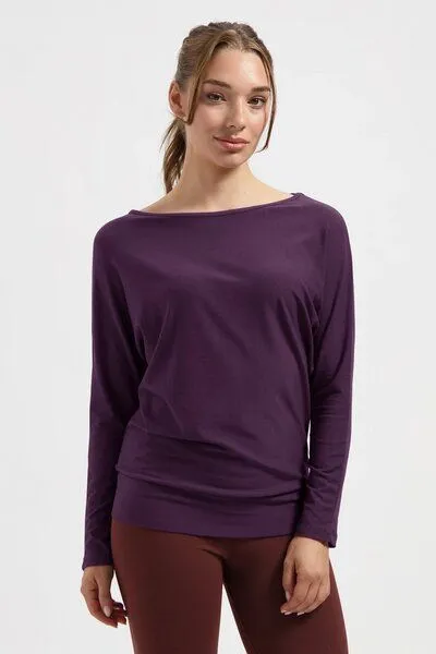 Urban Goddess Urban Goddess Budhi Yoga Langarm Shirt, Bloom (aubergine), – Produktbild 1 von 4
