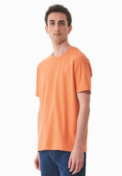 ORGANICATION ORGANICATION Basic T-Shirt aus Bio-Baumwolle, Dusty orange, – Produktbild 2 von 4