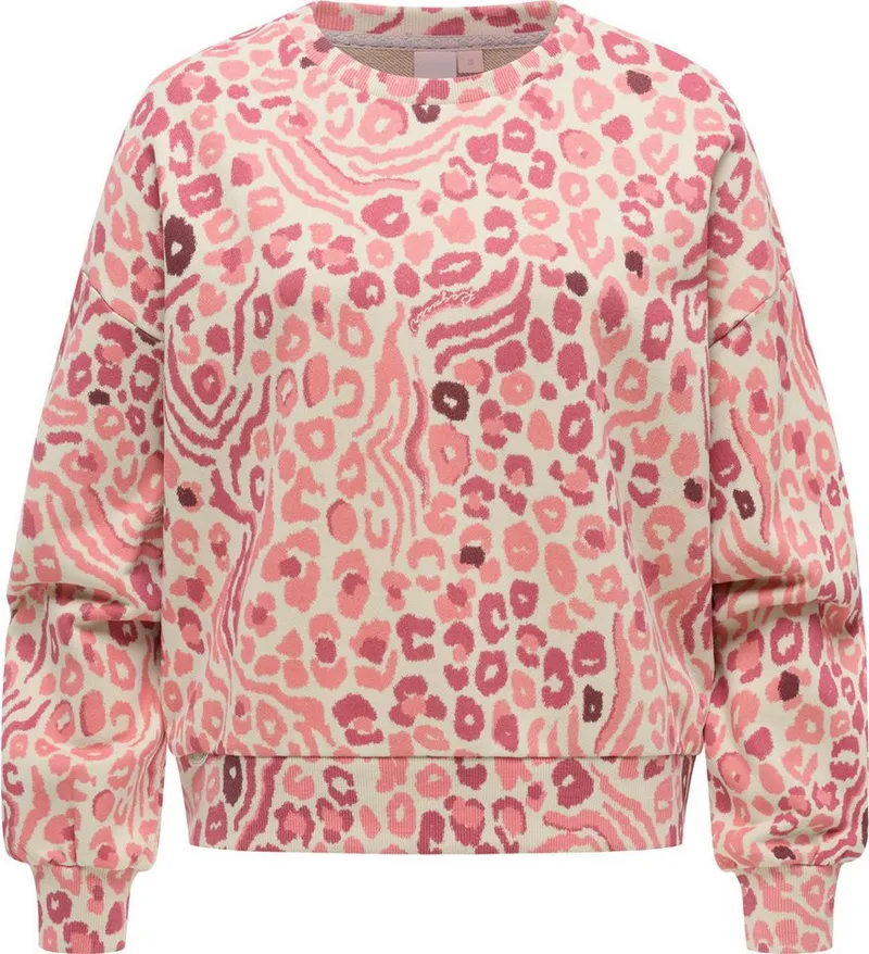 ragwear ragwear Sweater Wuss Print lässiges oversized Damen Sweatshirt mit Allover-Print, Rosa, – Produktbild 3 von 3