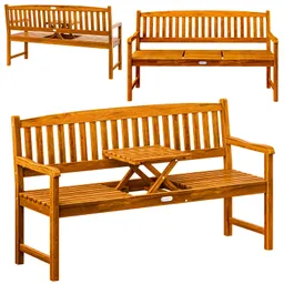Casaria® Gartenbank Picknick mit Tisch Eukalyptus FSC®-zertifiziert – Produktbild 1 von 1