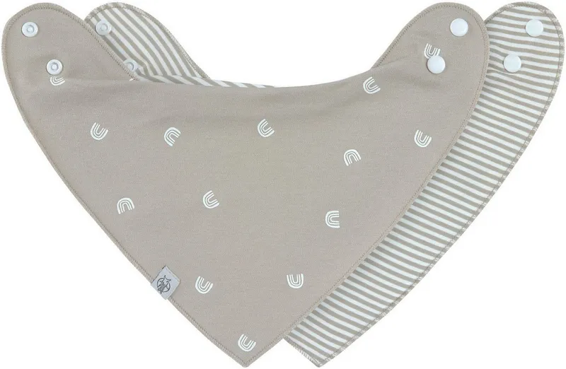 Lässig Lässig Dreieckstuch Bandana, Rainbow, (Set, 2-St), für Babys, wasserdicht, Grau, – Produktbild 2 von 5