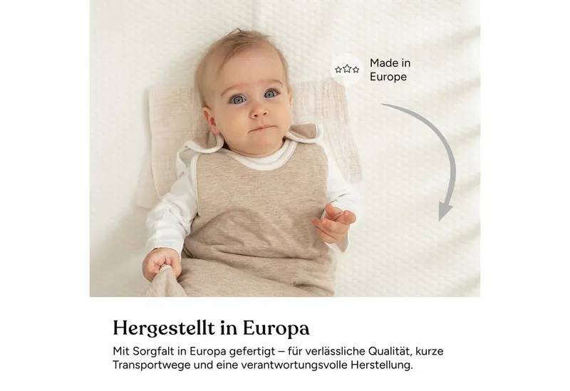 Babymatratze Royal, Babymatratze für Babybett, Baby Matratze, Ehrenkind, 10 cm hoch, (Verschiedene Größen für Babys und Kinder, EhrenkindMatratze), Belastbarkeit: 75kg – Produktbild 2 von 5