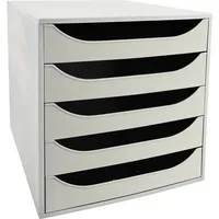 Exacompta Exacompta Schubladenbox Ecobox "Office", DIN A4+, 5 Schubladen, grau – Produktbild 3 von 3