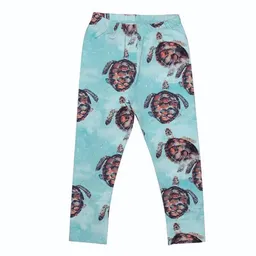 Walkiddy Walkiddy Leggings Hellblau Meeresschildkröten-Allover Bio-Baumwolle GOTS – Produktbild 1 von 1