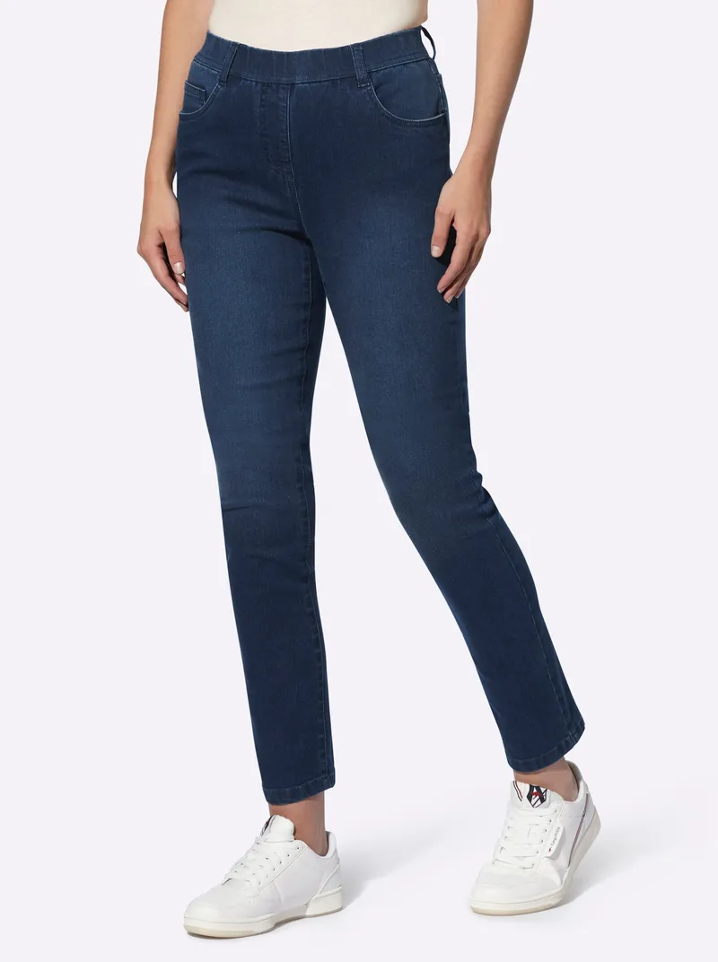 heine Schlupfjeans, Dark blue, – Produktbild 1 von 3