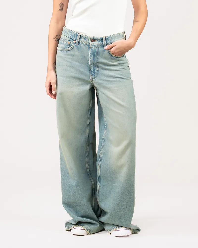 Kuyichi Kuyichi Damen vegan Jeans Harper Weites Bein Vintage Blau, Hellblau, – Produktbild 1 von 2