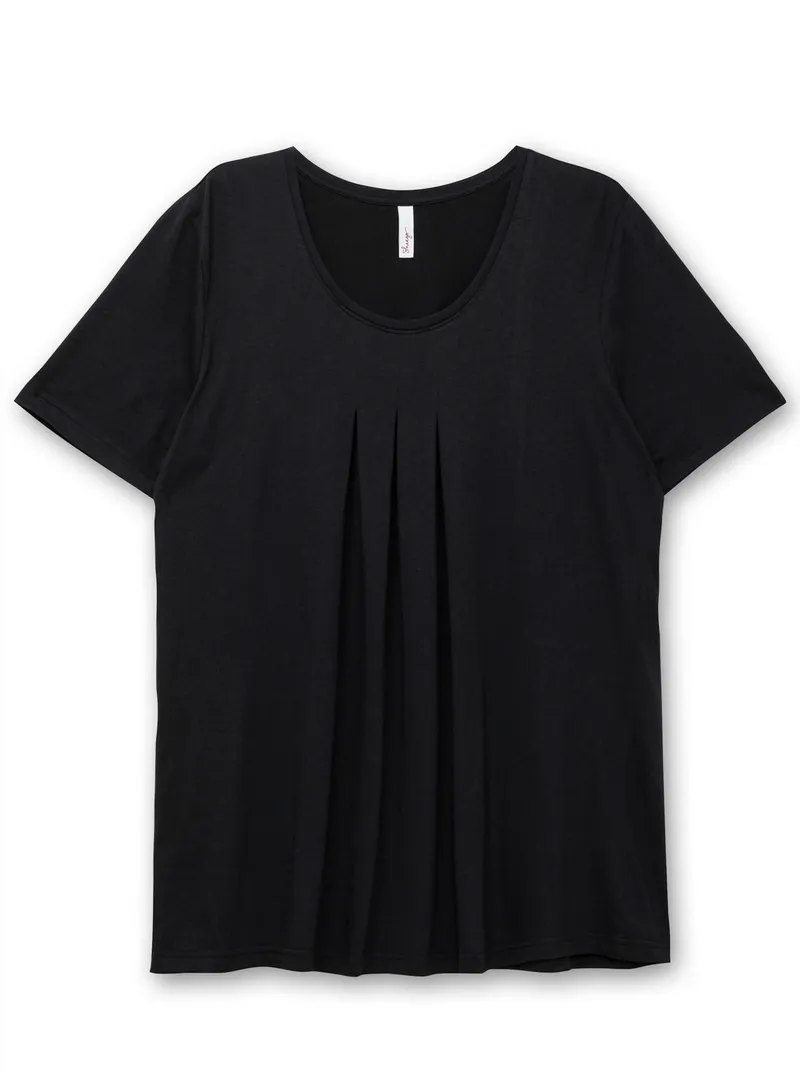 sheego T-Shirt schwarz, Schwarz, – Produktbild 1 von 2