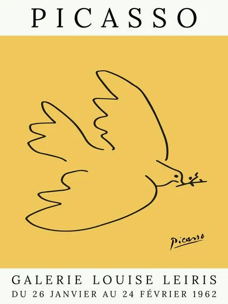 Photocircle Photocircle Poster / Leinwandbild - Picasso Taube – gelb – Produktbild 1 von 4