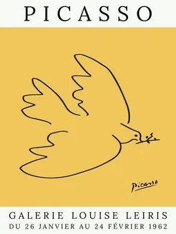 Photocircle Photocircle Poster / Leinwandbild - Picasso Taube – gelb – Produktbild 1 von 1
