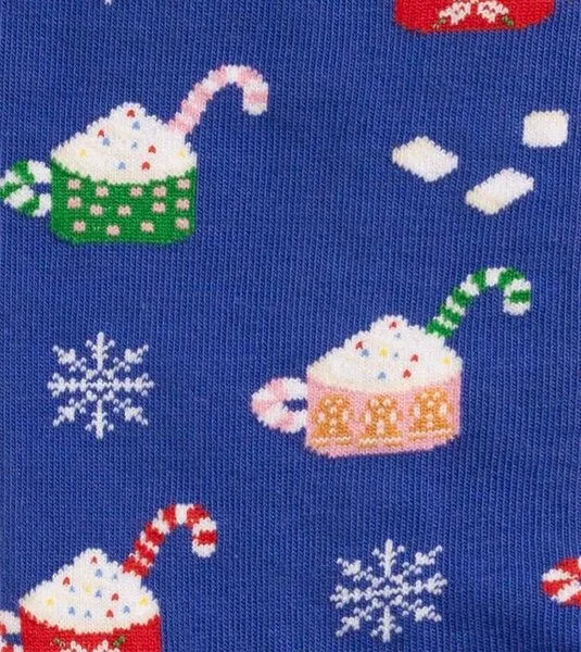 DillySocks DillySocks Socken Christmas Latte aus Biobaumwoll-Mix, Blau, – Produktbild 2 von 4