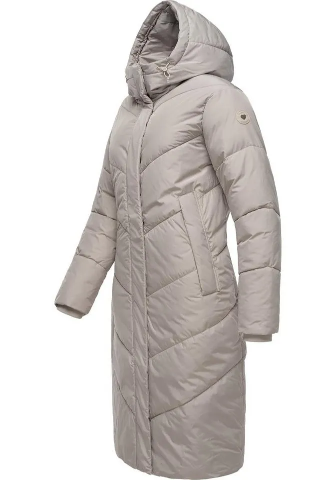 ragwear ragwear Wintermantel Suminka Wasserdichter Damen Winter Steppmantel, Beige|braun, – Produktbild 3 von 3