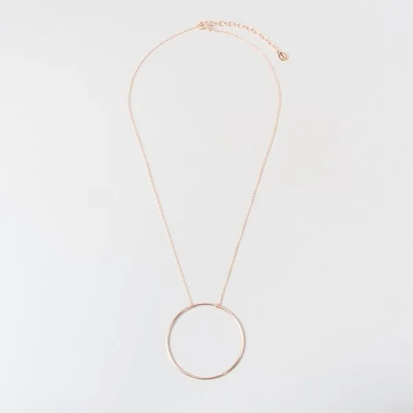 fejn jewelry fejn jewelry Kette big circle mit großem Kreis, Rotgold, – Produktbild 3 von 4